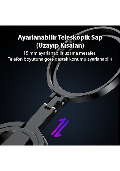 Ally Magsafe Uyumlu Manyetik 52mm Cpl Polarize Telefon Kamera Lens Filtresi Yansıma Önleyici Siyah