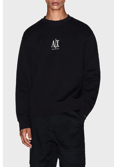 Armani Exchange Logolu Pamuklu Relaxed Fit Bisiklet Yaka Sweat Erkek Sweat Xm000368 Af10818 Uc001 Siyah
