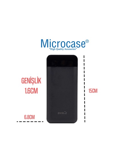 Onezero Y130 10000 Mah 4 Kablolu Led Ekran Powerbank Al3955