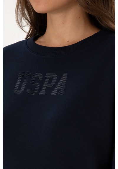 U.S. Polo Assn. Kadın Lacivert Bisiklet Yaka Basic Sweatshirt 50307752-VR033