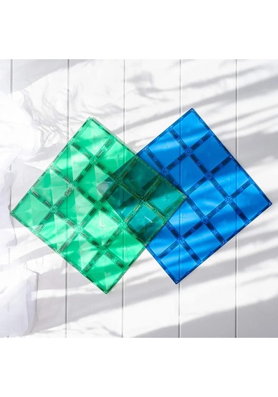 Connetix Rainbow Blue & Green Base Plate Manyetik Bloklar - 2 Parça