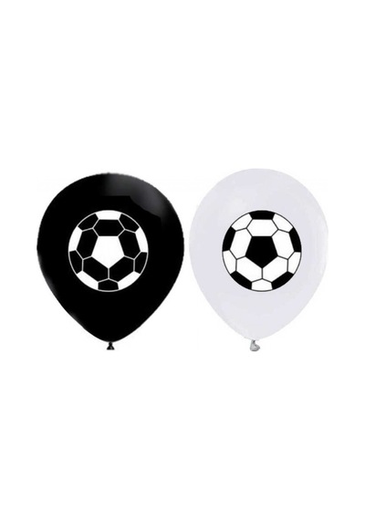 Balon Futbol Baskılı Siyah Beyaz Pk:100 Çok Renkli