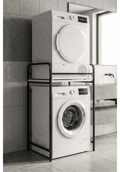 Reyo Falez Çamaşır Makinesi Dolabı Raf Metal Düzenleyici Organizer 2 Katlı Banyo Rafı Çok Amaçlı Dolap Siyah - 262 Reyo Falez Çamaşır Makinesi Dolabı Raf Metal Düzenleyici Organizer 2 Katlı Banyo Rafı Çok Amaçlı Dolap Siyah - 262