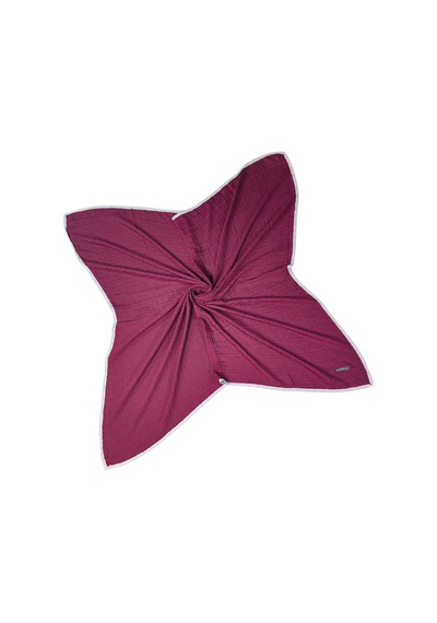 Mim Eşarp Mısırlı Eşarpları Biyeli Müslin Düz Renk Eşarp 100x100cm Bordo
