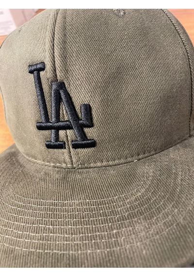 La Los Angeles Nakış Hip Hop Snapback Rapper Basket Cap Şapka Haki