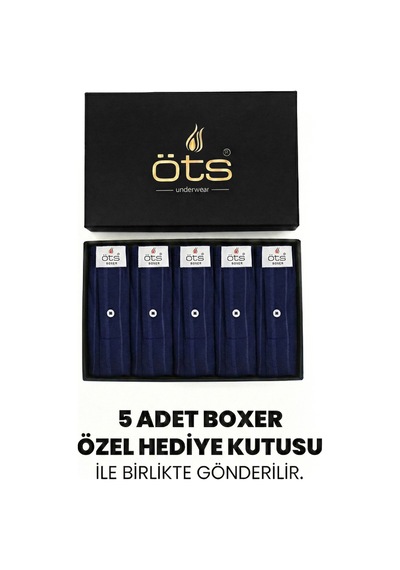Öts Erkek 5 Li %100 Pamuk Boxer Öts Premium Çizgili Ve Kaliteli Hediye Kutulu Günlük İç Giyim Özel Esnek Kalıp 2652-k İndigo Öts Erkek 5 Li %100 Pamuk Boxer Öts Premium Çizgili Ve Kaliteli Hediye Kutulu Günlük İç Giyim Özel Esnek Kalıp 2652-k İndigo