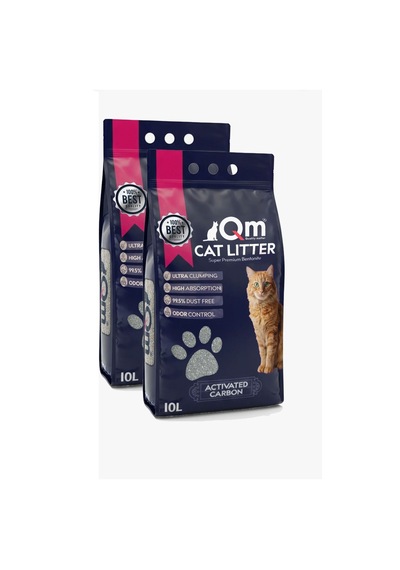 Qm Aktif Karbon Bentonit Kedi Kumu 2 10lt