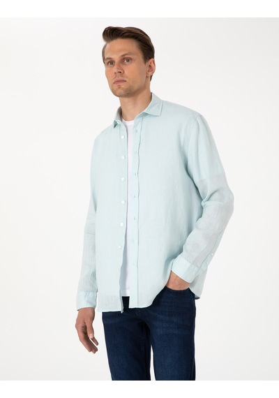 Pierre Cardin Erkek Yeşil Gömlek Desenli 50303293-vr115 Yeşil