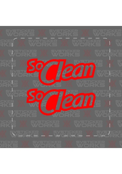 So Clean Jdm Sticker Araba Laptop Motosiklet Sticker Yapışkanlı Folyo Kırmızı