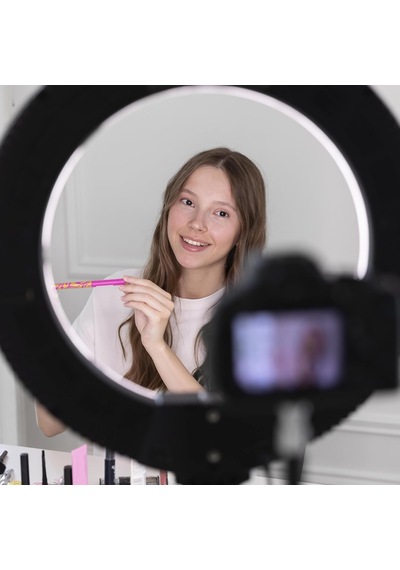 Soft Ring Light Mj30 12" 30cm Rgb Led Halka Işık Tripodlu Selfie Işığı Siyah