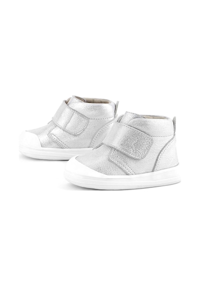 Rakerplus Yoohoo Hakiki Deri Beyaz Simli Cırtlı Unisex Bebek Bot Beyaz
