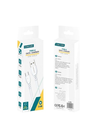 Concord C451 20 Cm 2a Usb -lightning Powerbank Kablo