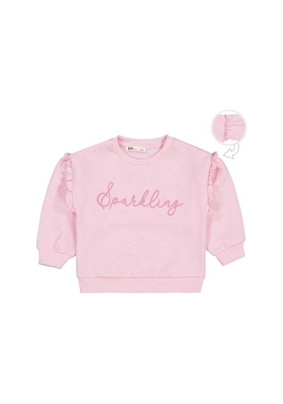 Civil Girls SPARKLING Baskılı 2-5 Yaş Sweatshirt Pudra