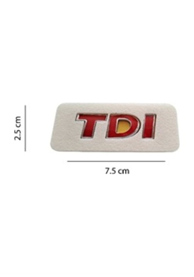 Volkswagen Uyumlu Tdı 2.5 7.5 Cm Kırmızı Yazı