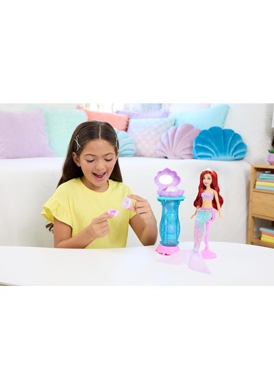 Mattel Disney Prensesi Oyuncakları, Kuyruğu Çıkarılabilir Ariel Vanity Pop Deniz Kızı Bebek, Tekrarlanabilir 5 S Genel