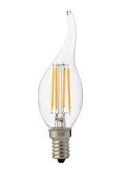 5'li Paket 4w E14 Rustik Kıvrık Led Buji Ampul Gün Işığı Sarı