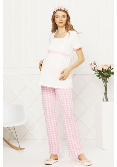 Birolgaye Aqua 21530 Pembe Hamile Spor Lohusa Pijama Takımı