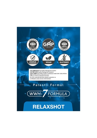 Relaxshot Valerian, 5-htp, Passiflora, Magnezyum Ve B6 Vitamini İçeren Gıda Takviyesi 2x7 Shot