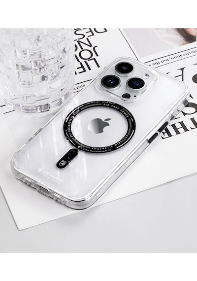 Rock Space Apple Uyumlu iPhone 15 Kılıf Magsafe Inshare Serisi Buzlu Şeffaf