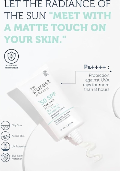 The Purest Solutions, Yağlı Ve Karma Ciltler İçin Matlaştırıcı Güneş Koruyucu Krem Spf 50, 50 Ml Sku: Smg8690010396914 Açık Bej The Purest Solutions, Yağlı Ve Karma Ciltler İçin Matlaştırıcı Güneş Koruyucu Krem Spf 50, 50 Ml Sku: Smg8690010396914 Açık Bej