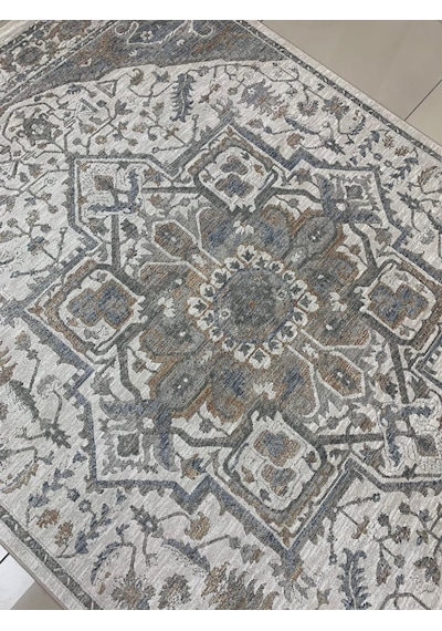 Merinos Halı Valeria 91047 110 Serisi Salon Oturma Yatak Odası Halısı Gri - Krem