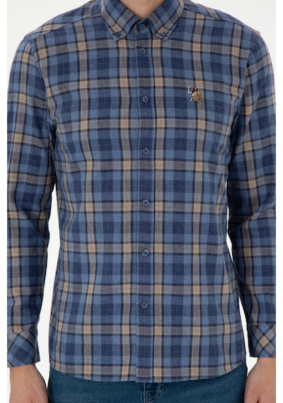 U.s. Polo Assn. Erkek Saks Gömlek Desenli 50296811-vr045 Saks