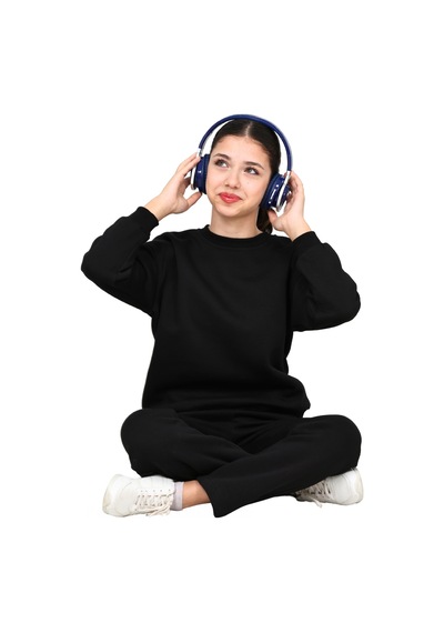 Erdem Kıds Unisex Kız-erkek Çocuk 3 İplik Şardonlu Pamuklu Basic Bisiklet Yaka Okul Eşofman Takımı Siyah Siyah Erdem Kıds Unisex Kız-erkek Çocuk 3 İplik Şardonlu Pamuklu Basic Bisiklet Yaka Okul Eşofman Takımı Siyah Siyah