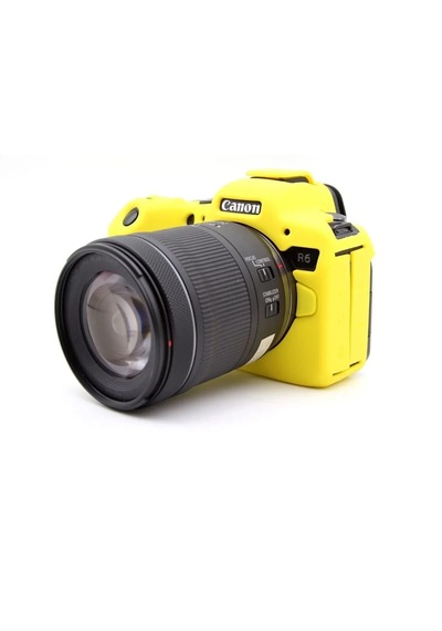 Mettzchrom Canon Eos R6 Mark Iıı Uyumlu Silikon Koruyucu Kılıf Sarı
