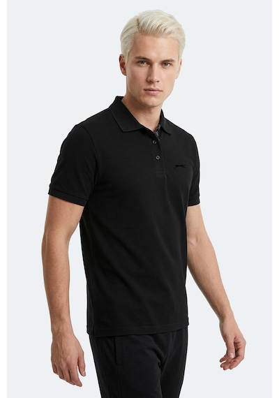 Slazenger Zodıacs Erkek Polo Yaka Siyah Tişört