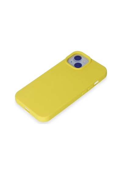 Apple, Uyumlu iPhone 15 Kılıf Nano İçi Kadife - Sarı - Aflc-877096