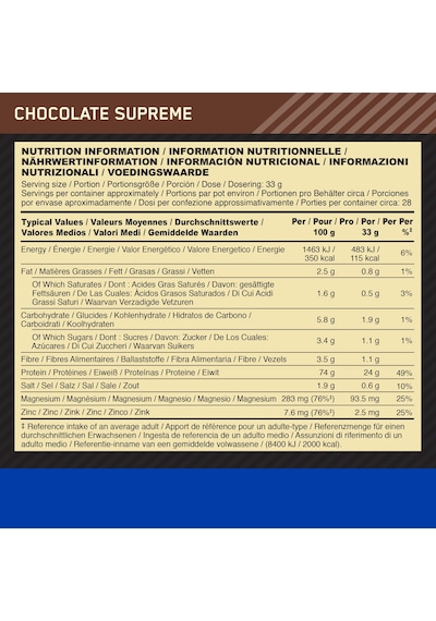 Optimum Nutrition Casein Gold Standard Rev Çikolata Aromalı 924g 28 Servis Çikolata