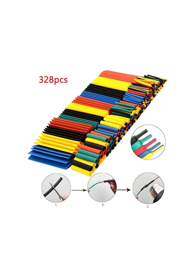 Beeneo-Isı Shrink Boru Daralan Makaron Kablo Yalıtım Set-328 Adet