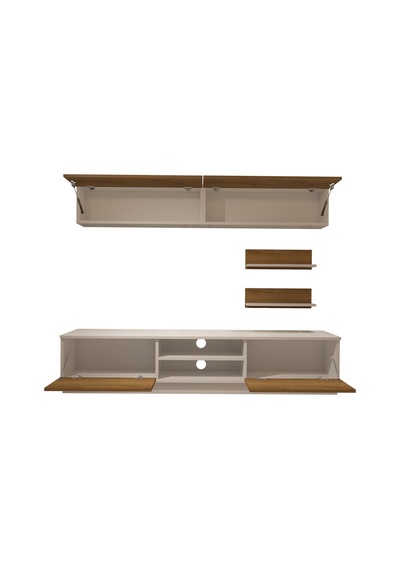 Decoraktiv Eko 5b Mdf Dvd Tv Ünitesi Tv Sehpası - Beyaz Pera Beyaz - Meşe