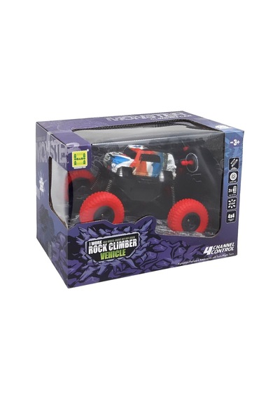 Uzaktan Kumandalı 4x4 Rock Climber Off Road Jeep Büyük Tekerlekli Arazi Aracı - Kırmızı