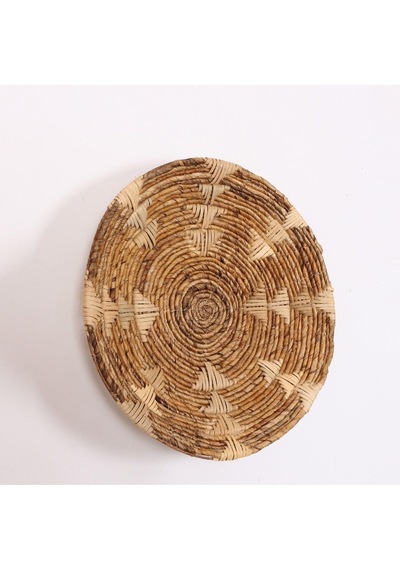 Kaunos 50x12 Cm Çap- Doğal Abaka Duvar Tabağı