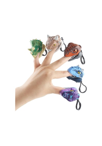 Kafeste Carnotaurus Mini Dinozor Arabası Anahtarlık Oyuncak Çek Bırak Dinozor