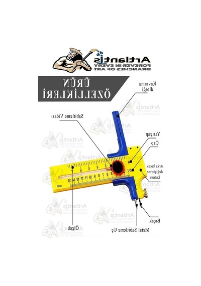 Ayarlanabilir Daire Kesici Maket Bıçağı 11 Parça Set, Hassas Kesim İçin 15 Cm