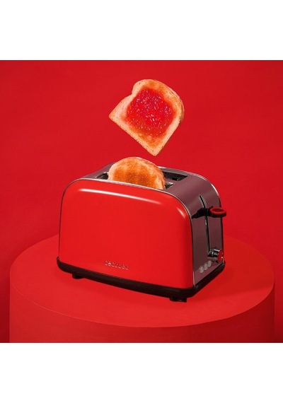 Cecotec Toastin Time 850 Red Lite 850 W Ekmek Kızartma Makinesi