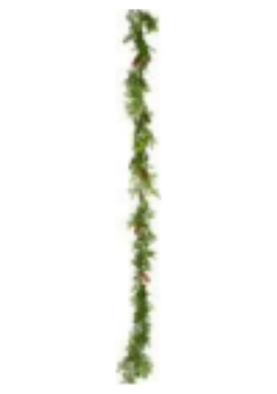 Yapay Çam Garland Kozalaklı Yeşil 180 Cm. Çok Renkli