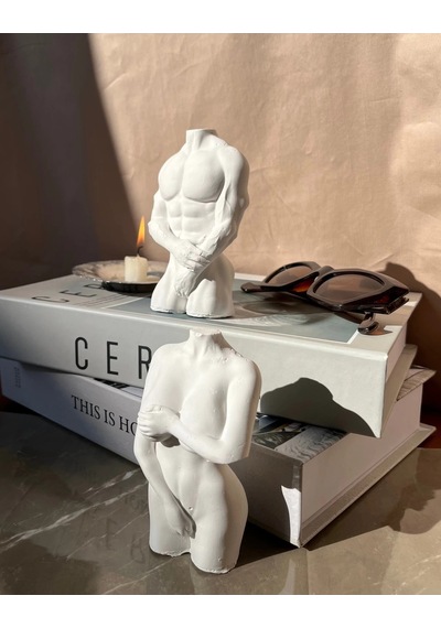 İnsan Figüründe Kadın Erkek Dekoratif Obje/biblo 10 Cm