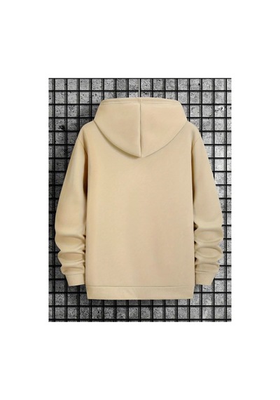 Medinenur Astronot Desenli 2 İplik Şardonlu Sweatshirt Bej