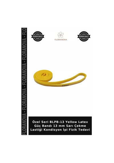 Özel Seri Blpb-13 Yellow Latex Güç Bandı 13 Mm Sarı Çekme Lastiği Kondisyon İpi Fizik