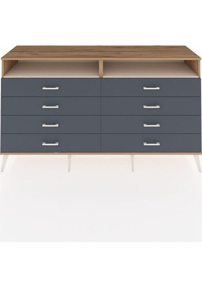 Hyperion Konsol 2 Raflı 8 Çekmeceli 176x44x99 Çam-aytaşı/antrasit Atlas Çam/aytası - Atlas Çam