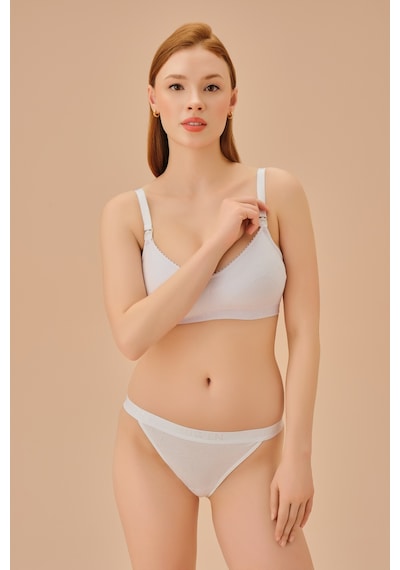 Suwen Cotton Emzirme Sütyeni Sw5971101 Beyaz