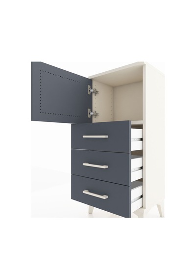 Arges Komodin Tek Raflı 3 Çekmeceli Tek Kapaklı 44x30x96 Aytaşı-antrasit Aytası Arges Komodin Tek Raflı 3 Çekmeceli Tek Kapaklı 44x30x96 Aytaşı-antrasit Aytası