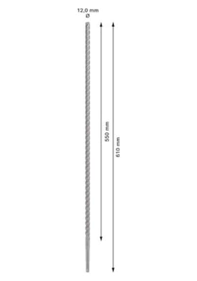 K-delici Ucu 12x610 Mm, Dayanıklı Ve Uzun Süreli Kullanım