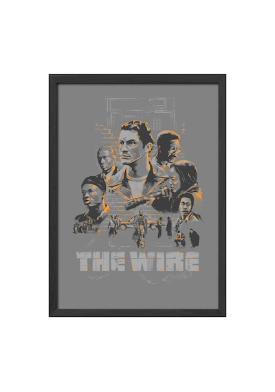 The Wire Siyah Ahşap Çerçeveli Poster, Film Duvar Tablosu