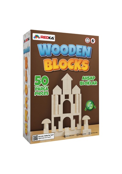 Ahşap Bloklar Naturel Eğitici Oyuncak