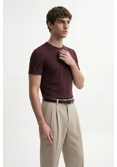 Antioch Pamuklu Erkek T-shirt Bordo