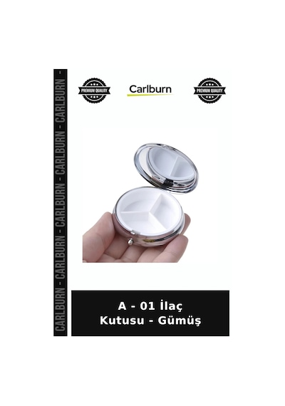 Özel Üretim Organizer Kişisel Bakım Aksesuar Pratik A - 01 İlaç Kutusu - Gümüş